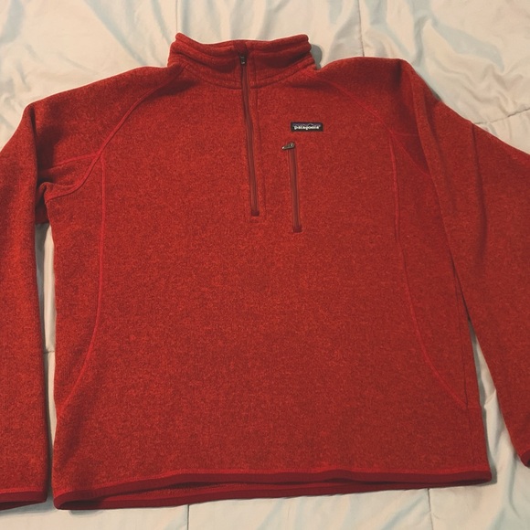 Patagonia Better Sweater Men’s L Pimento Red 1/4 Zip Fleece Pullover Jacket EUC - Picture 7 of 7